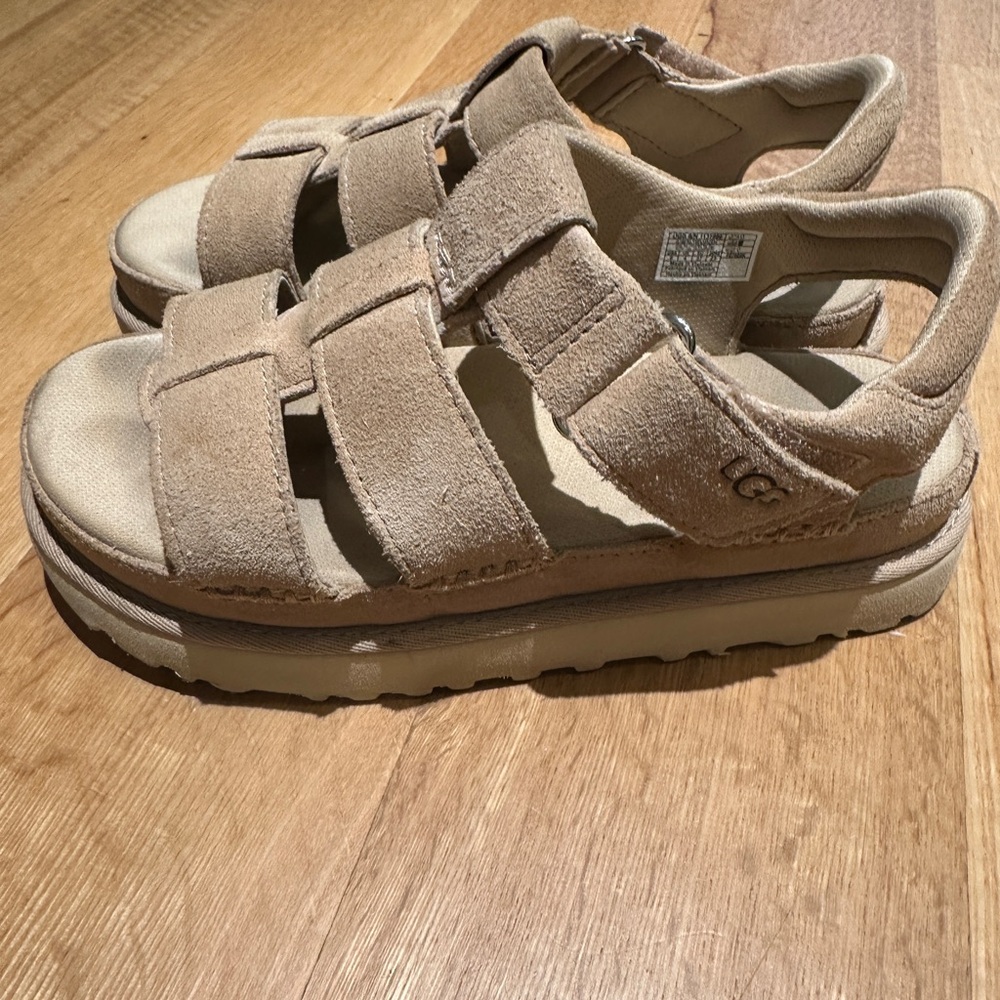 UGG Goldenstar Women's Tan Sandals - Picture 3 of 6
